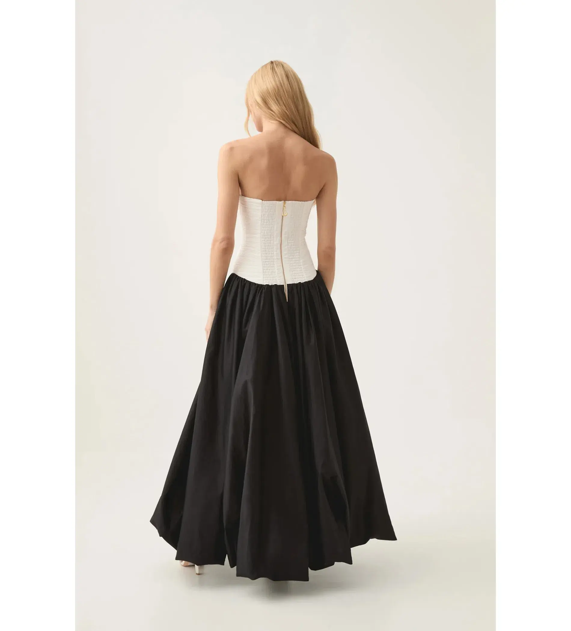Aje Ivory Violette Bubble Hem Maxi in Black/white Size AU 6 - Image 4