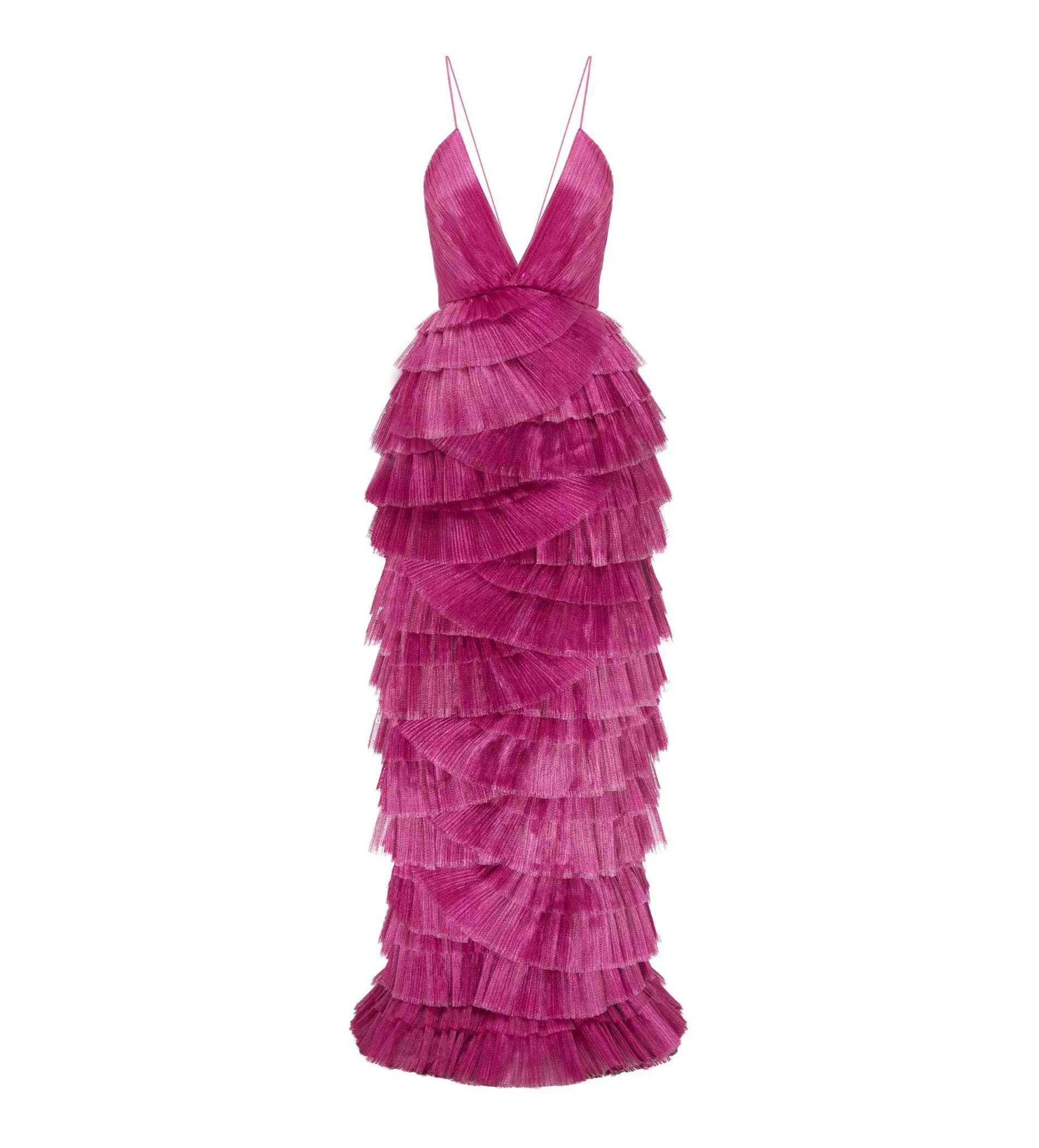 Alice McCall Making Me Blush Tiered Ruffle Gown Pink Size AU 8 - Image 6
