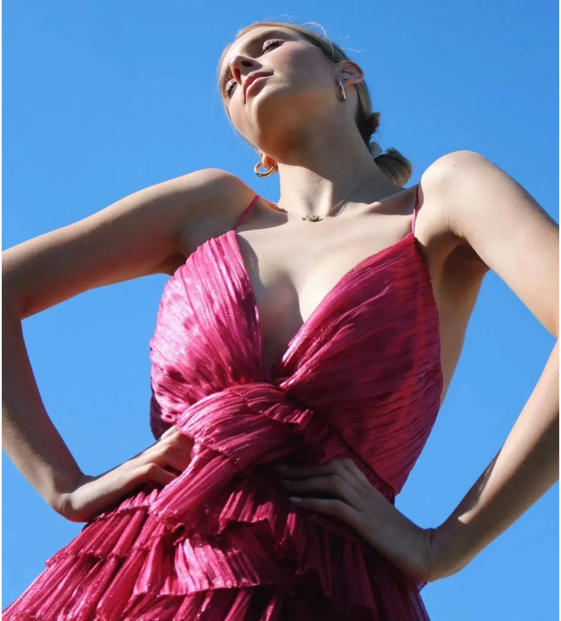 Alice McCall Making Me Blush Tiered Ruffle Gown Pink Size AU 8 - Image 5