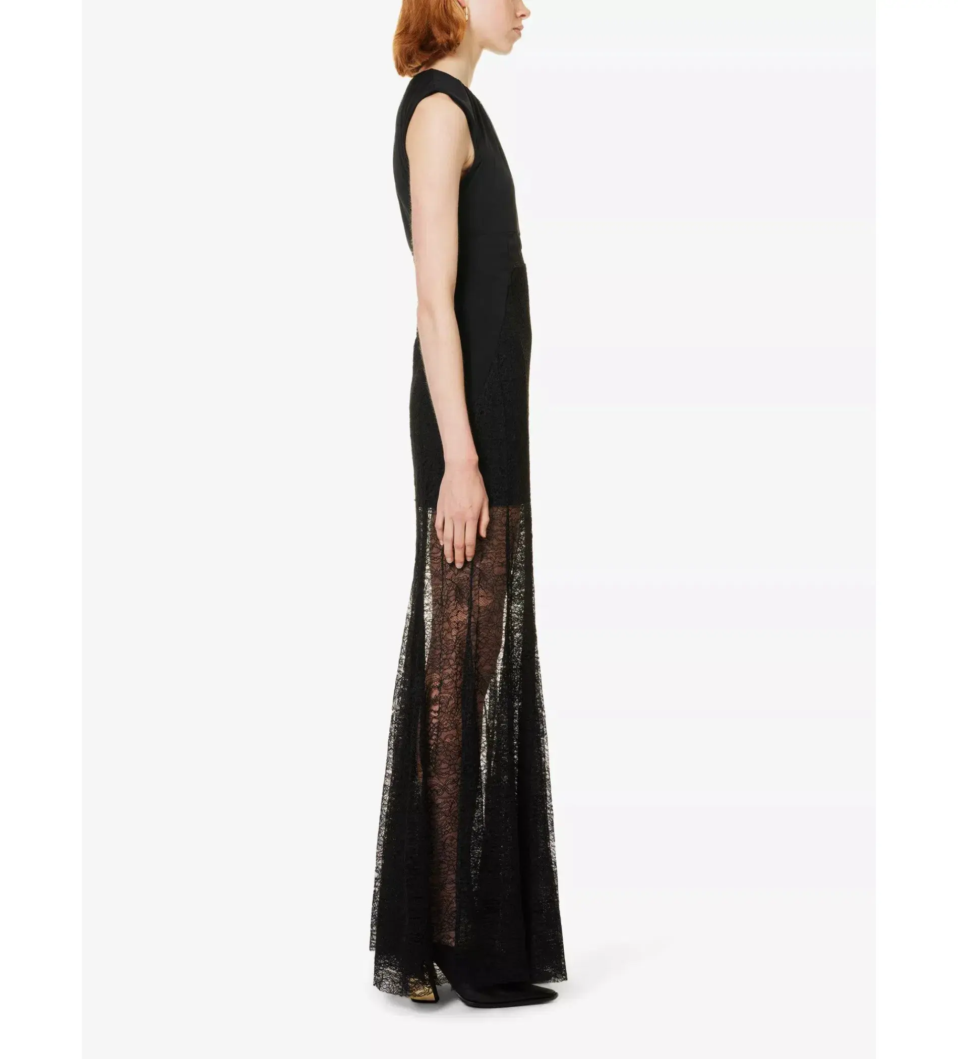 Camilla and Marc Angelo Lace-Skirt Woven Maxi Dress Black Size AU 8 - Image 2