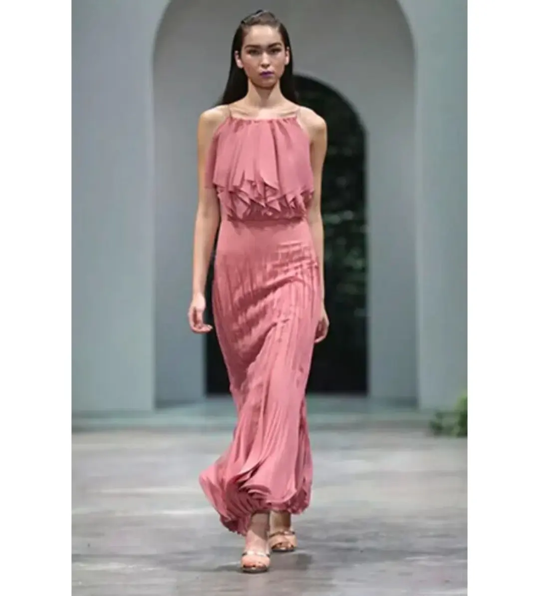 Ginger & Smart Runway Maxi Dress Rose Size AU 8 for rent on The Volte - main image
