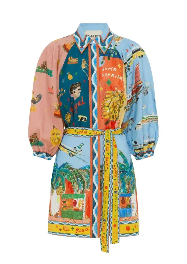 Alemais All Aboard Mini Shirt Dress Size 12 - Image 3