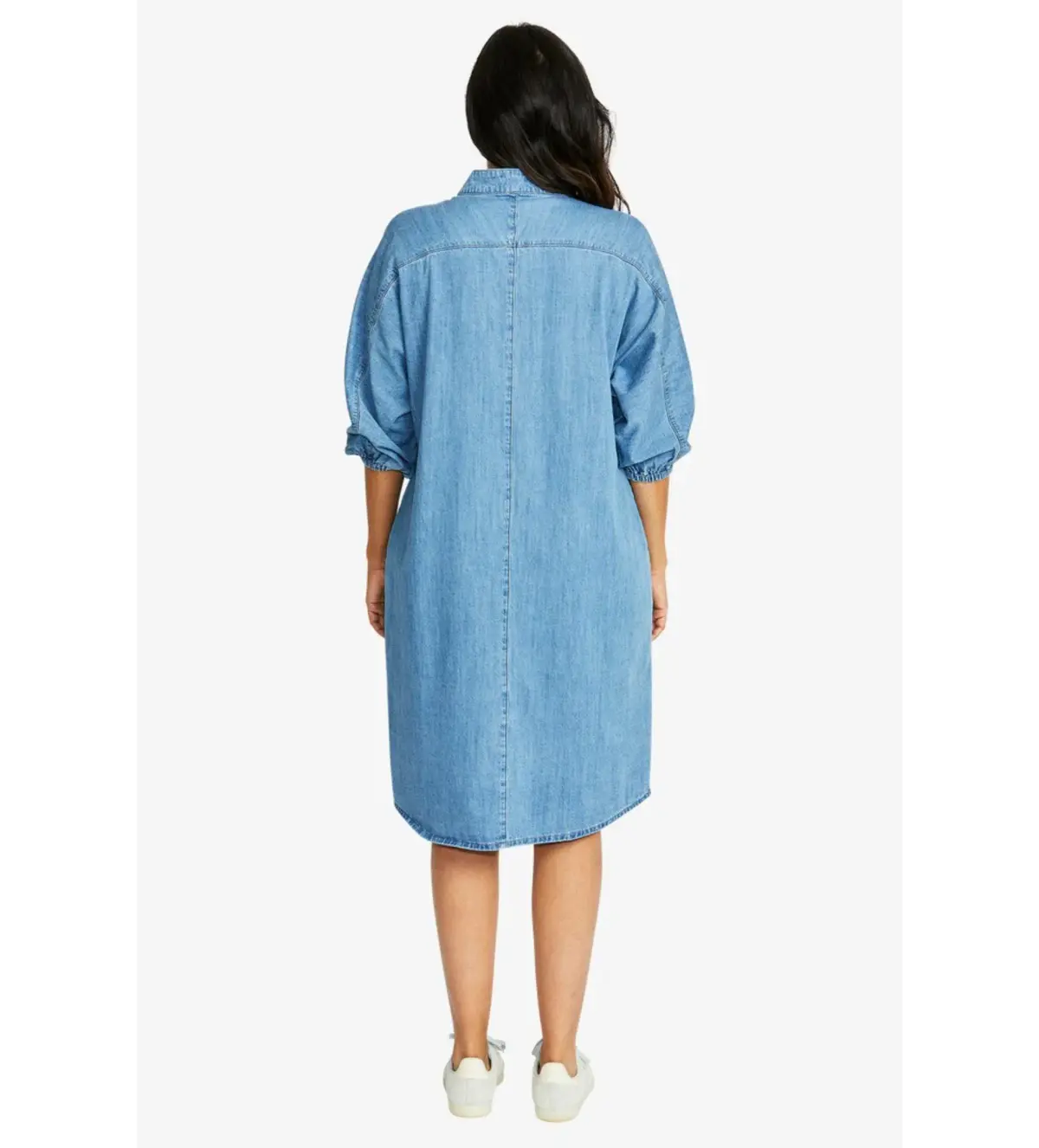 Ping Pong Woodstock Knee-Length Dress Chambray Size AU 16 - Image 4