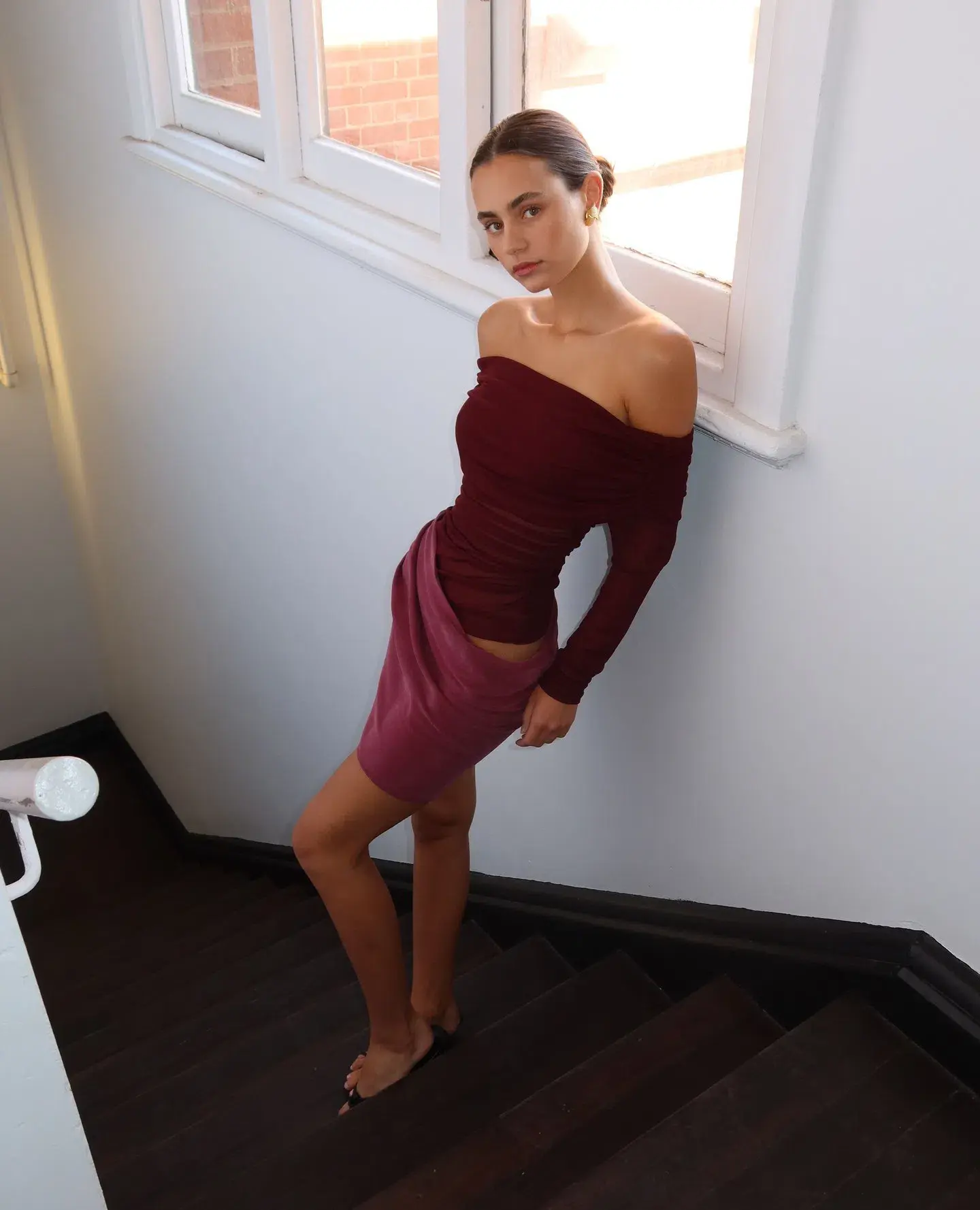 BENNI Luca Mini Dress in Plum Size 8  - Image 1