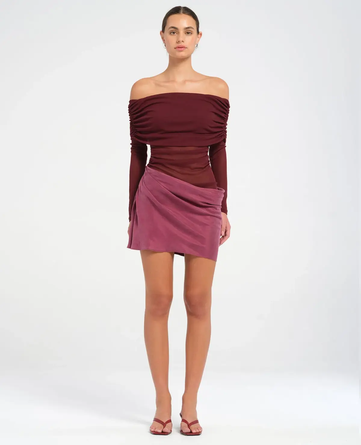 BENNI Luca Mini Dress in Plum Size 8  - Image 2