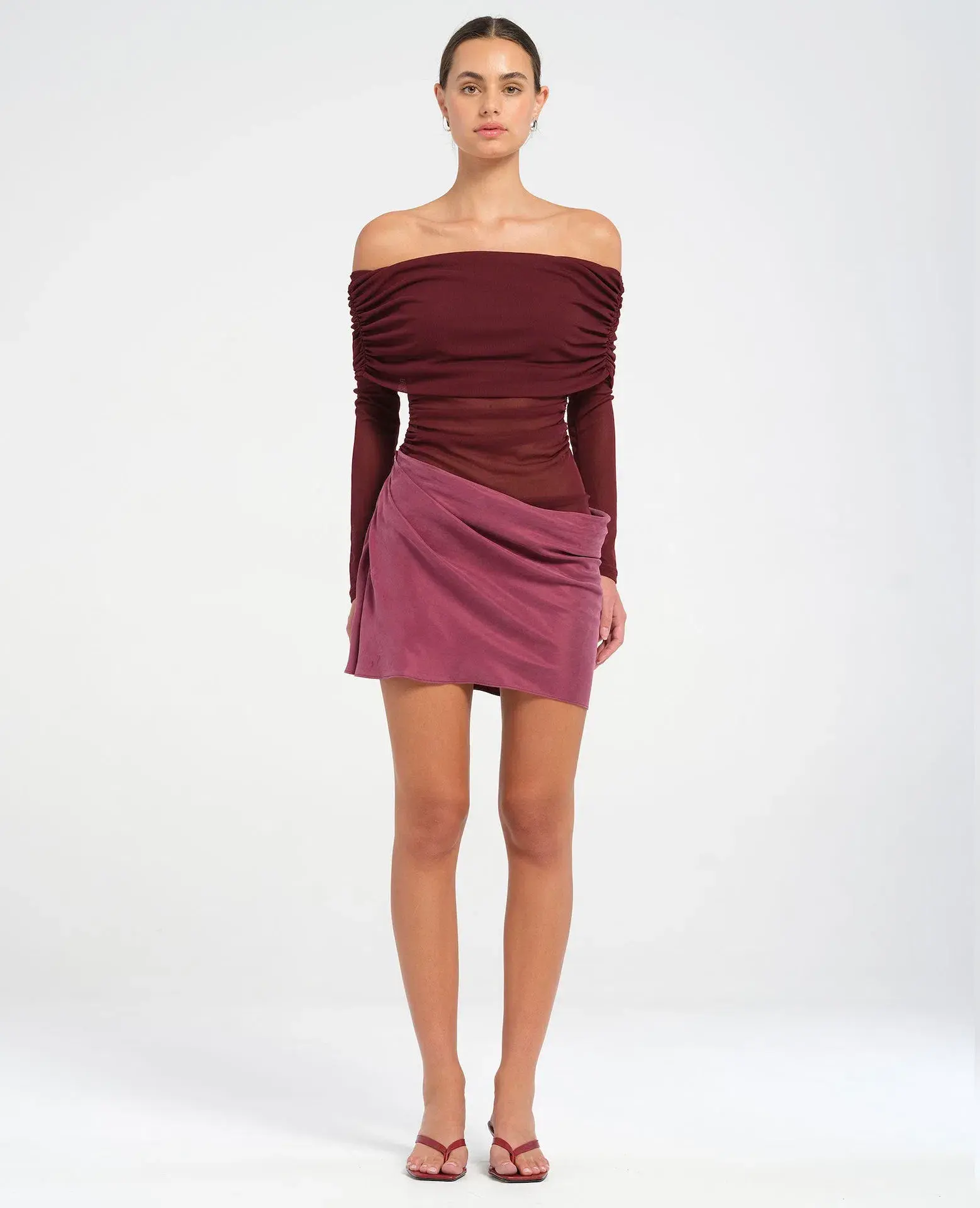 BENNI Luca Mini Dress in Plum Size 8  - Image 2