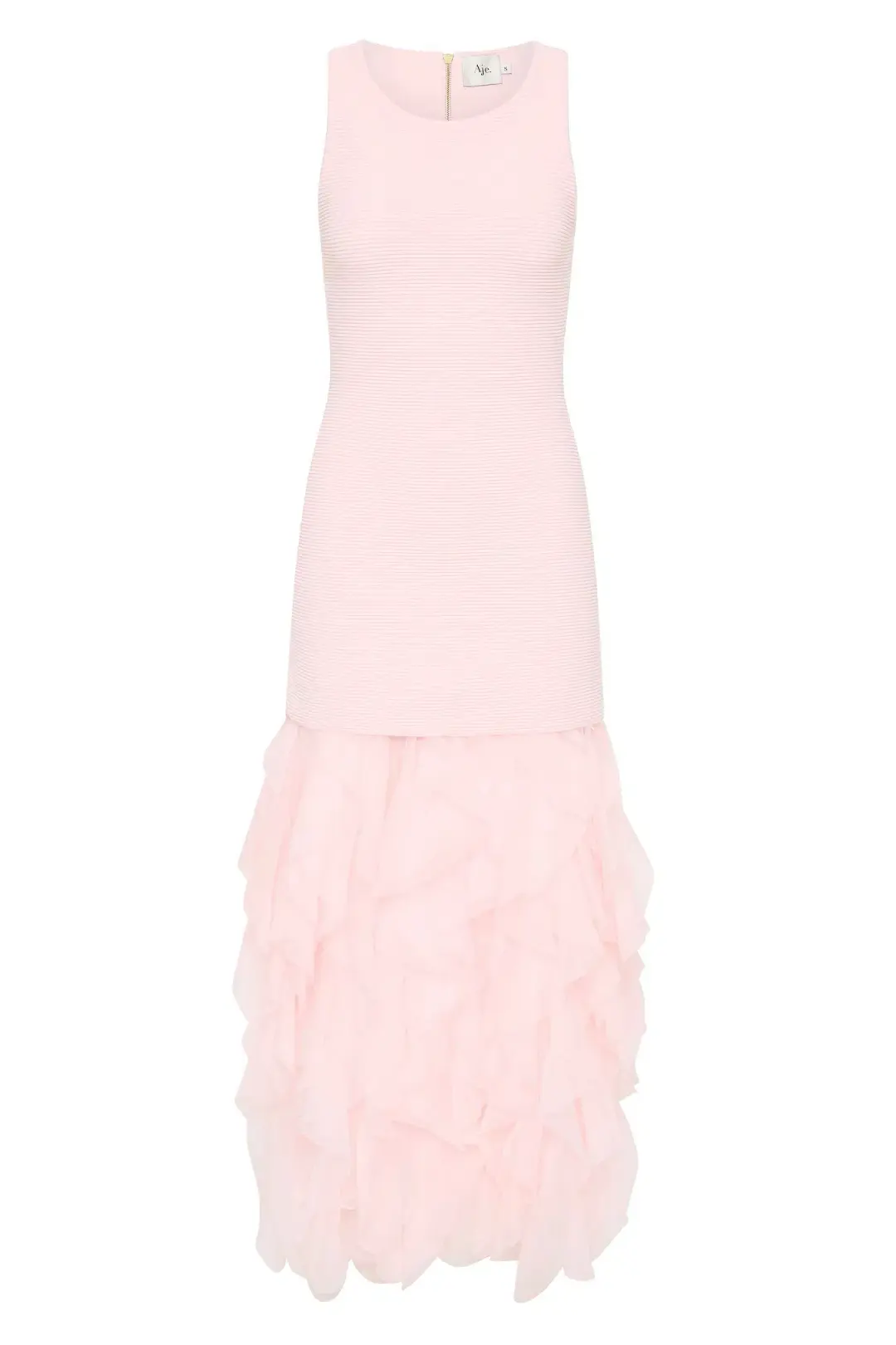 Aje Elations Knit Maxi Dress Pastel Pink Size L/AU 12 for rent on The Volte - main image
