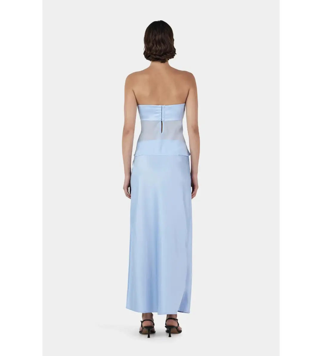 Ownley Patrice Strapless Top Size M/AU 10 and Ricky Midi Skirt Size S/AU 8 Baby Blue Set for rent on The Volte - main image