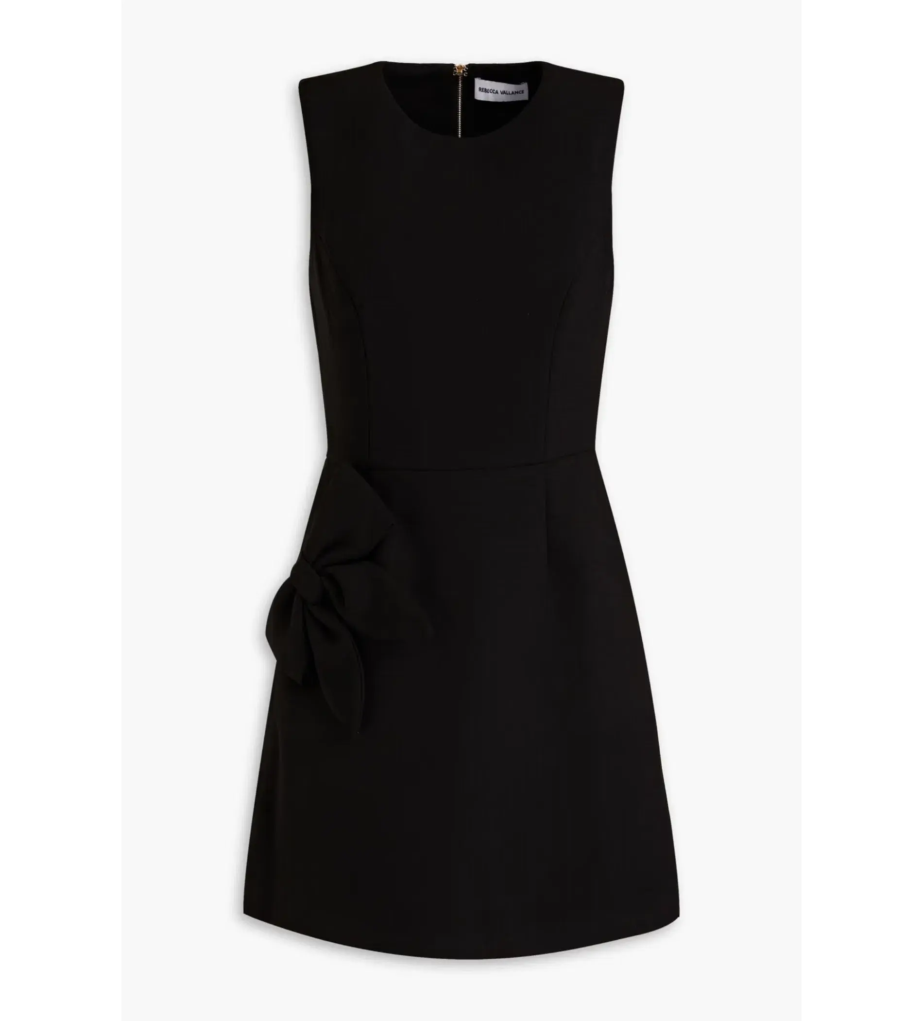 Rebecca Vallance Barbie-Bow Embellished Crepe Mini Dress Black Size AU 6 - Image 4
