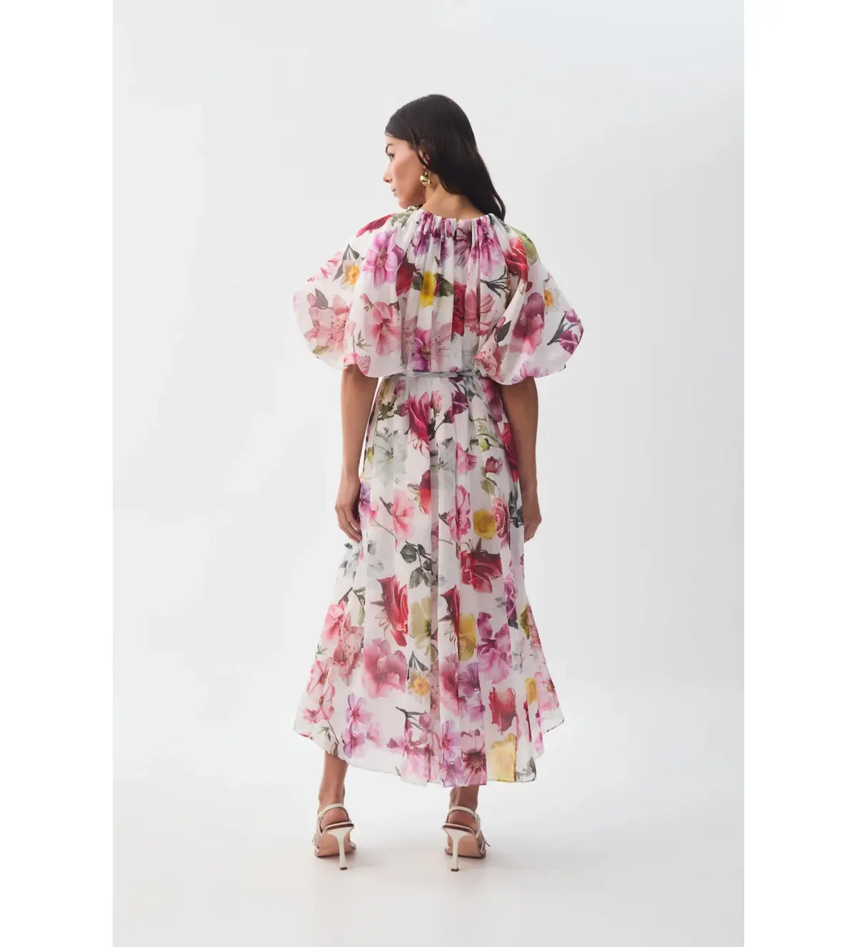 Aje Fleur Midi Dress Collage Floral Size AU 12 - Image 3