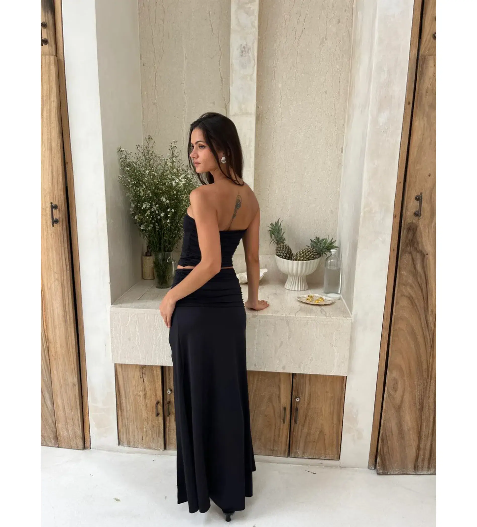 Mode Mila Remi Top and Maxi Skirt Set Black Size S / AU 8 - Image 4