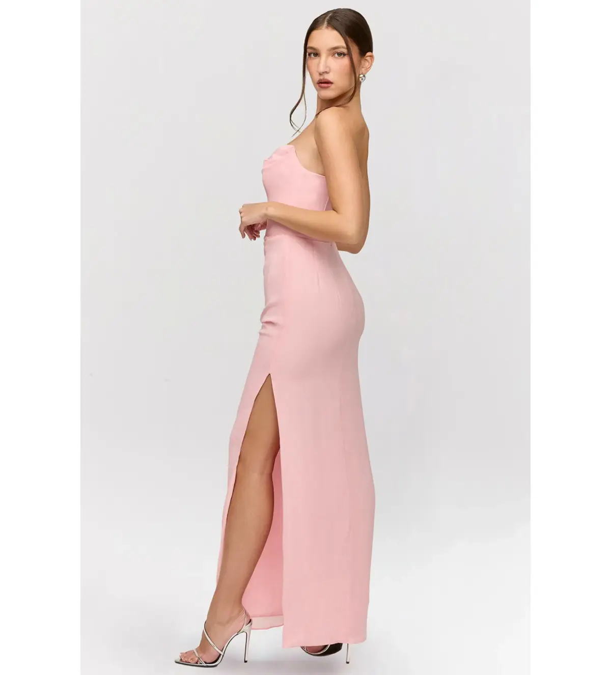 House of CB Adrienne Strapless Gown Pink Quartz Georgette Size XS / AU 6 - Image 3