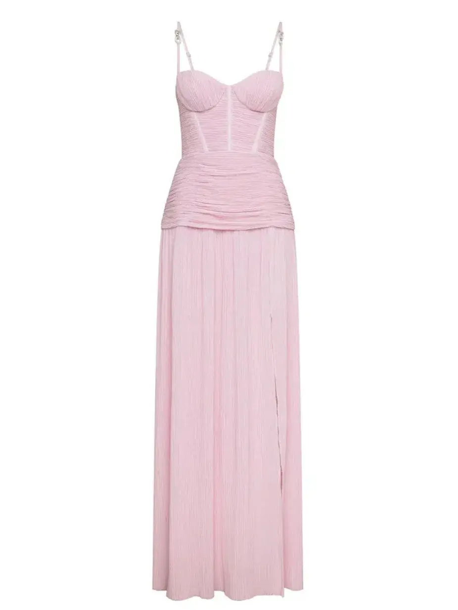 Manning Cartell Double Time Pleat Dress in Hydrangea Size AU4 for rent on The Volte - main image