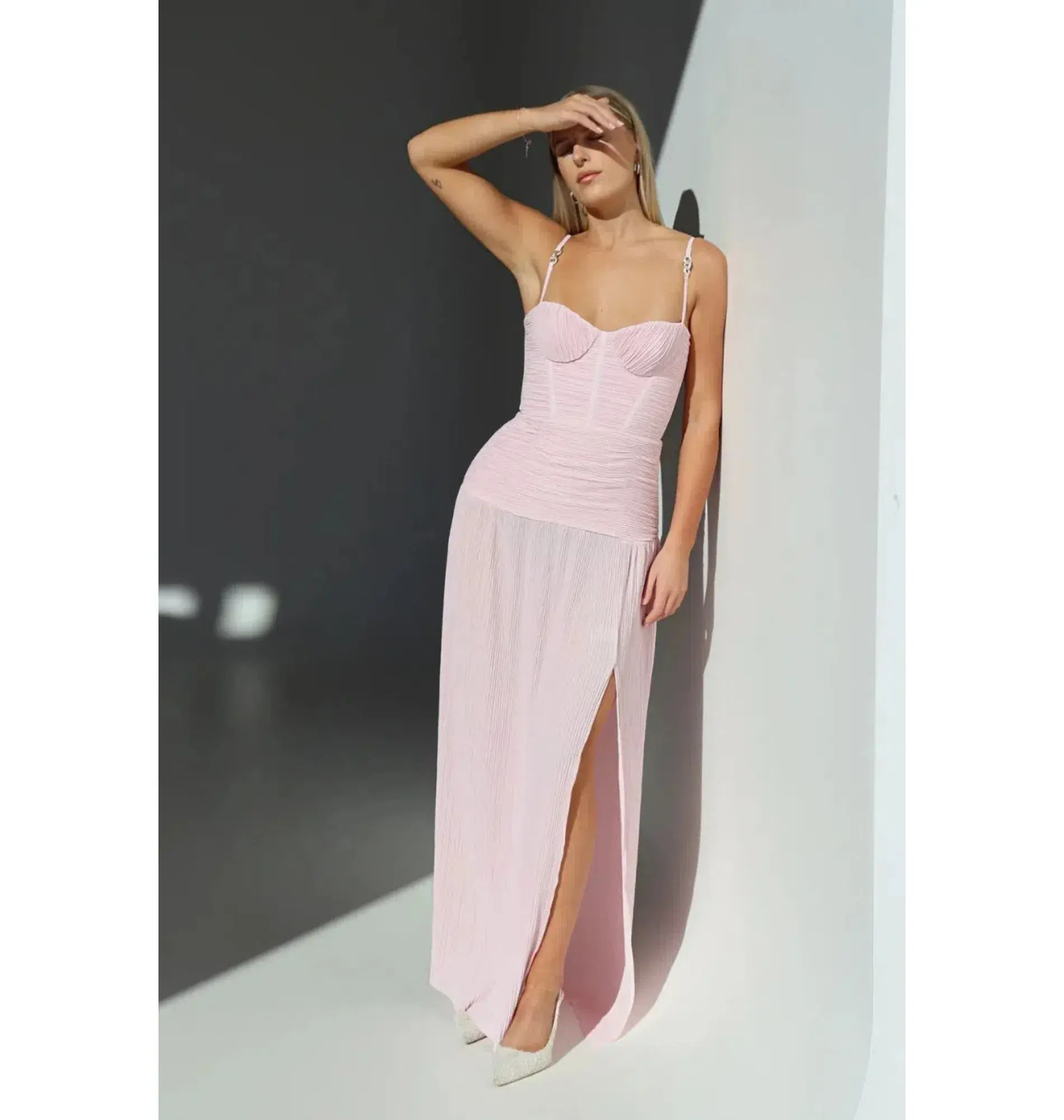 Manning Cartell Double Time Pleat Dress in Hydrangea Size AU 10  - Image 7