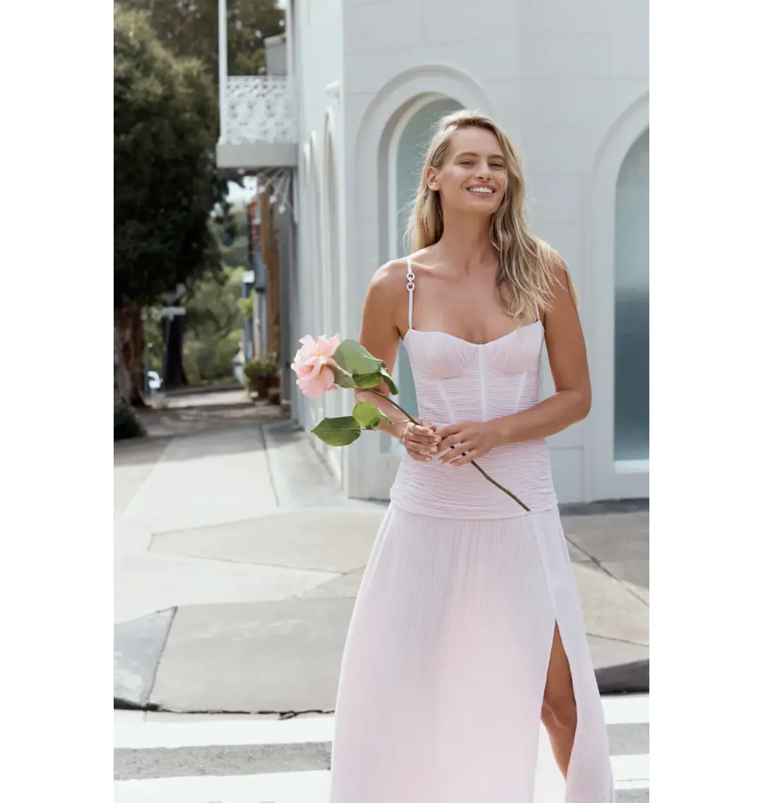 Manning Cartell Double Time Pleat Dress in Hydrangea Size AU 10  for rent on The Volte - main image
