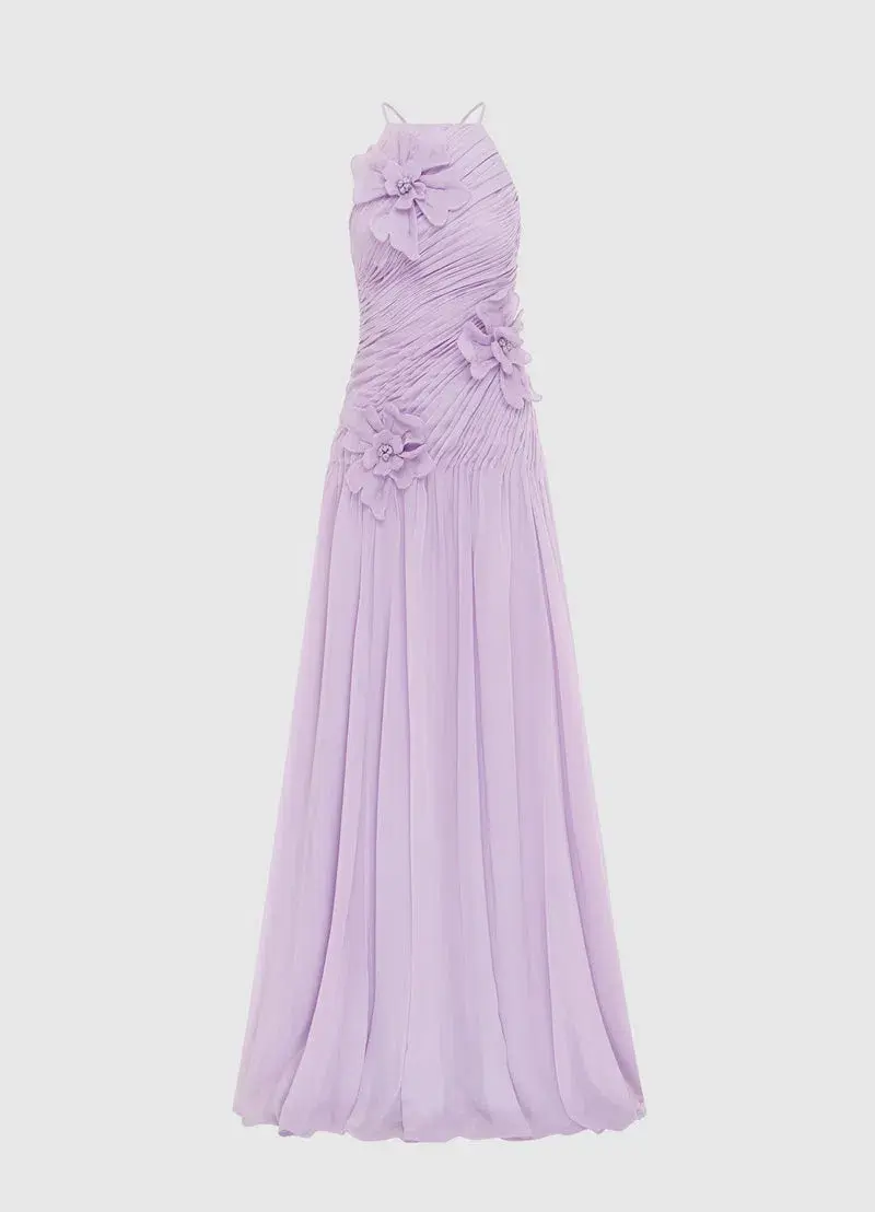 Leo Lin Amya Petal Gown in Lilac Size 10 - Image 1