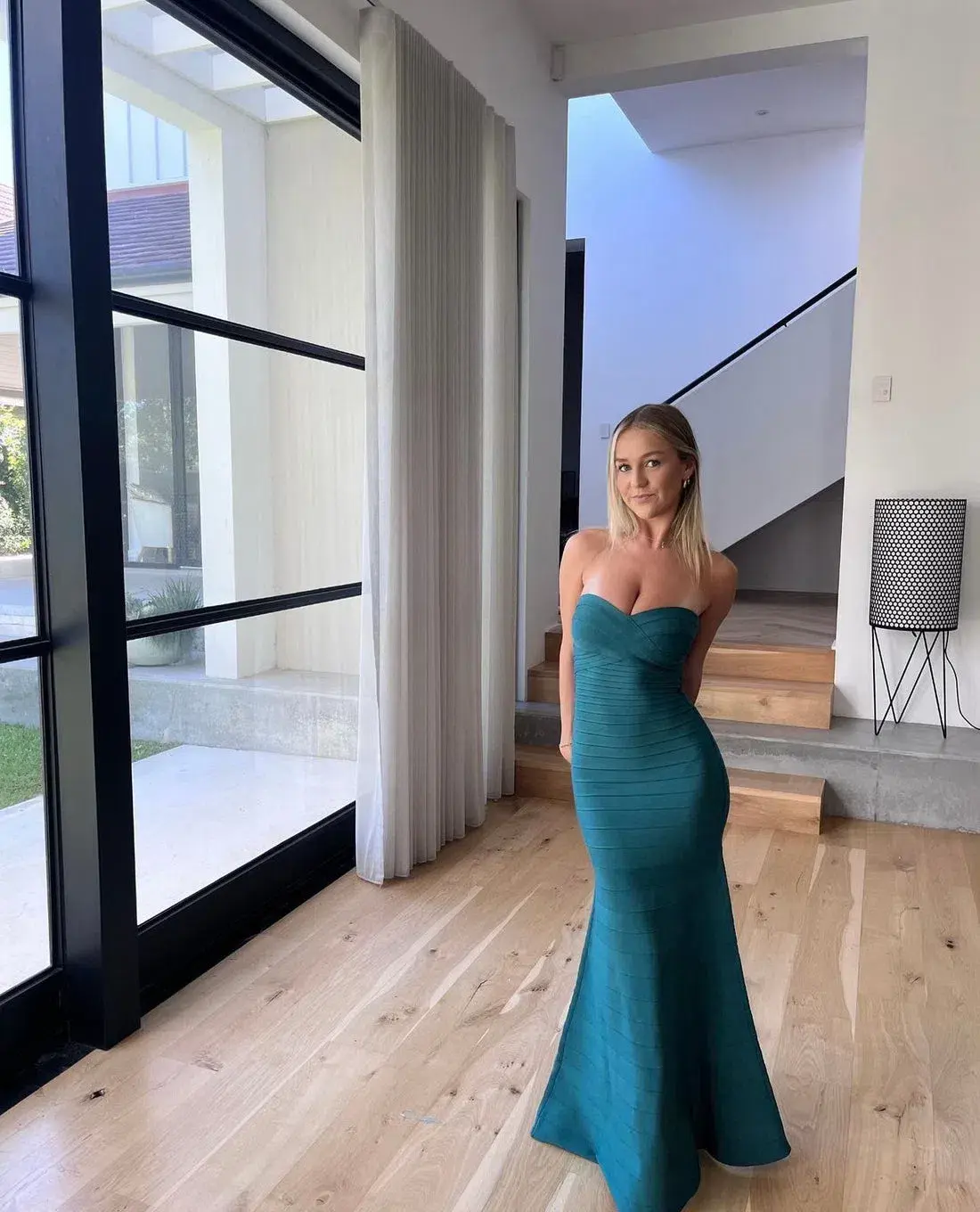 Herve Leger Emerald Sara Gown Size AU 8 - Image 1