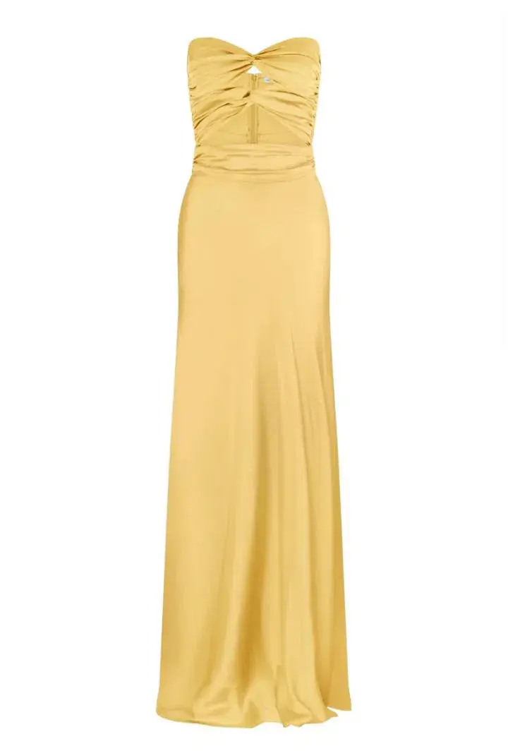 Hntr The Label Inka Gown in Gold Sun Size S/AU8 for rent on The Volte - main image