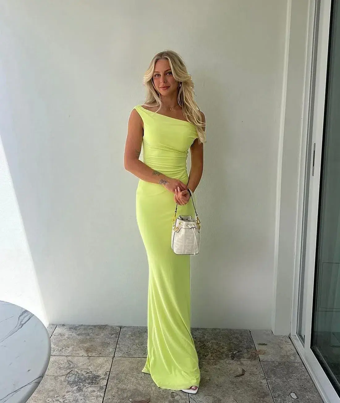 Natalie Rolt Bettina Gown Citron Size AU 8 - Image 1