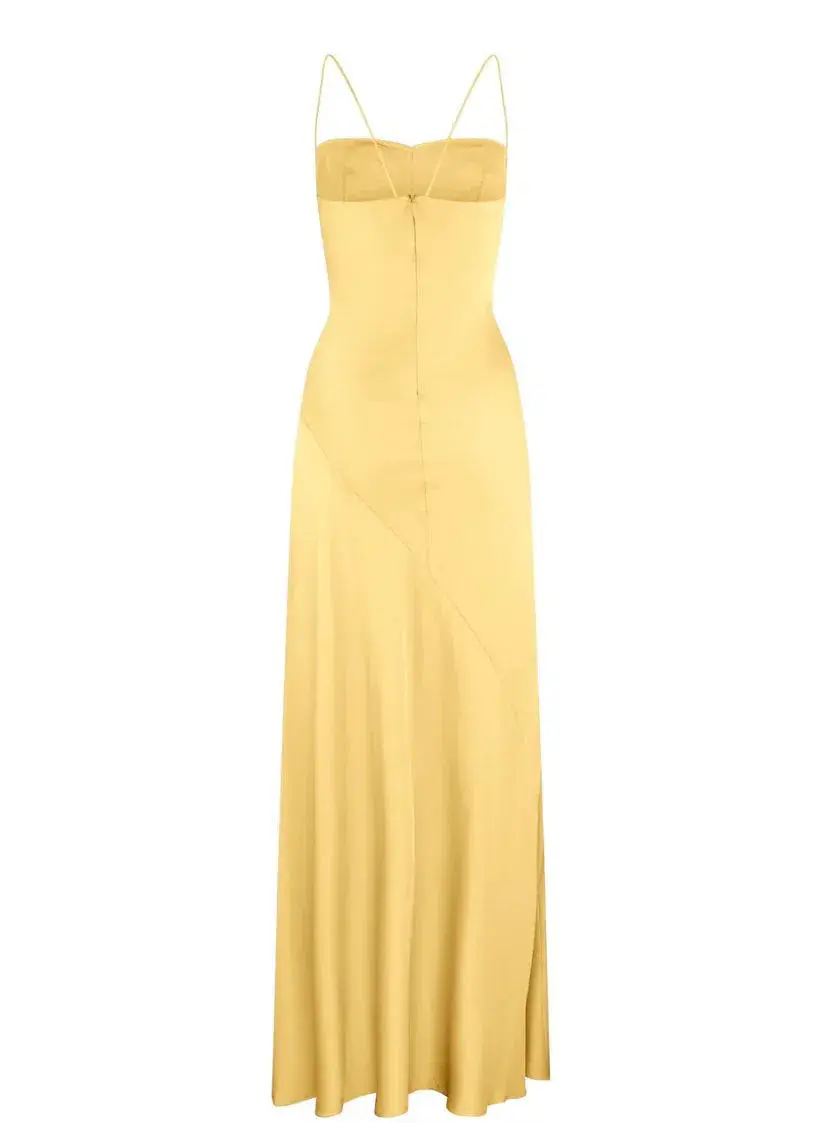 HNTR the Label Gaia Gown in Gold Sun Size XS/AU 6 for rent on The Volte - main image