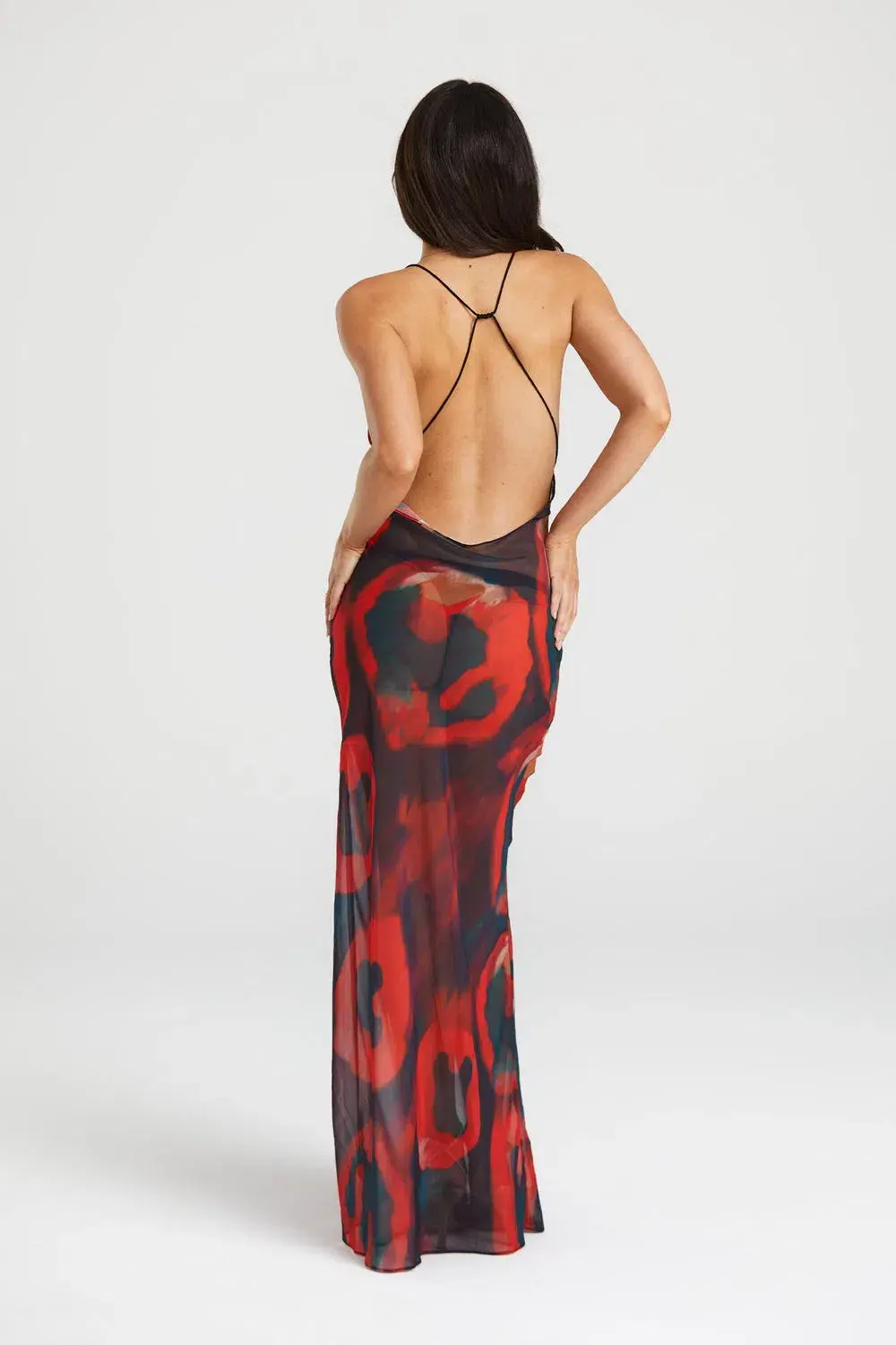Sasha Therese Serene Maxi Dress Red Size 8 - Image 2