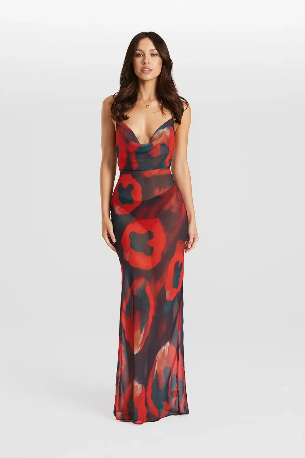 Sasha Therese Serene Maxi Dress Red Size 8 - Image 1