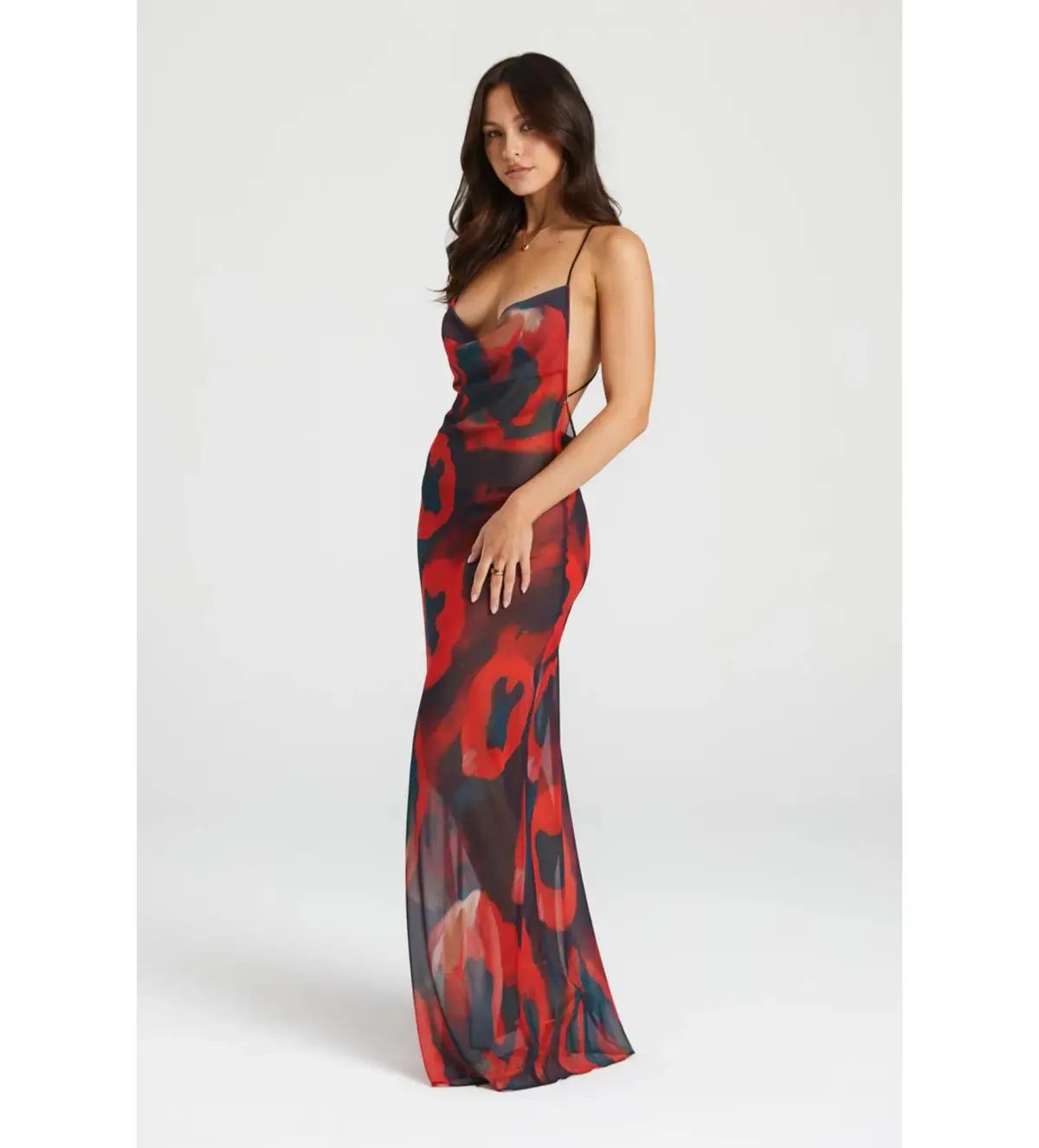 Sasha Therese Serene Maxi Dress Red Size AU 10 - Image 2