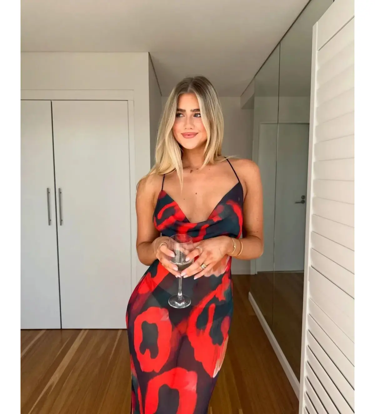 Sasha Therese Serene Maxi Dress Red Size AU 10 - Image 5