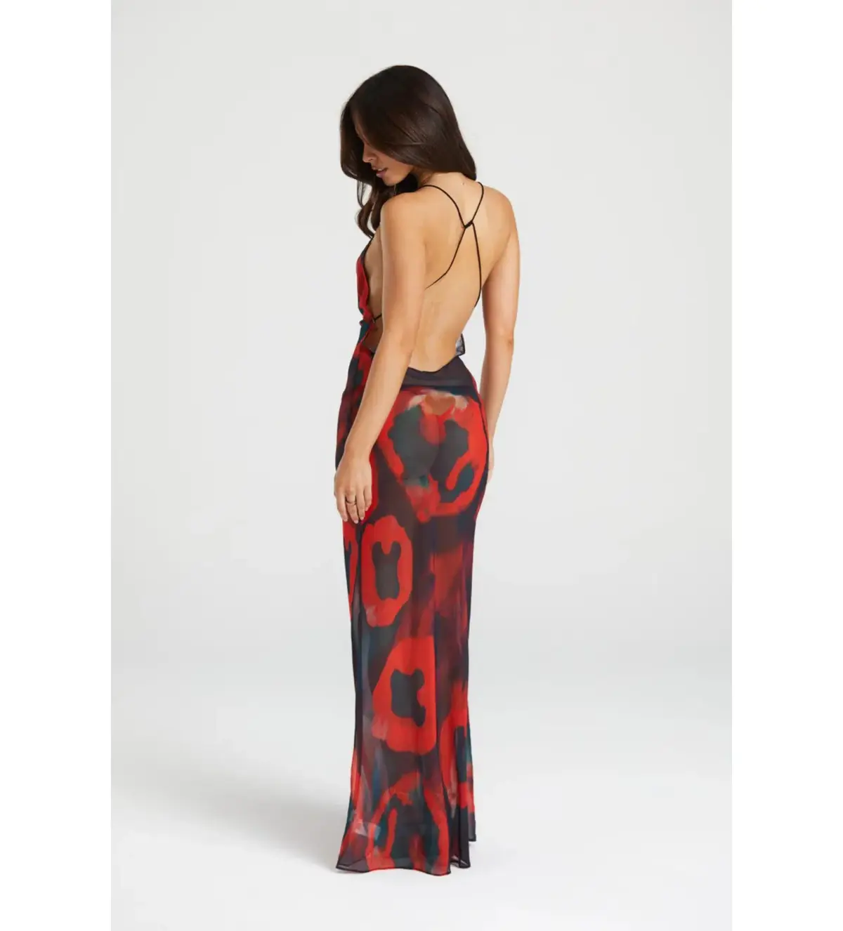 Sasha Therese Serene Maxi Dress Red Size AU 10 - Image 3