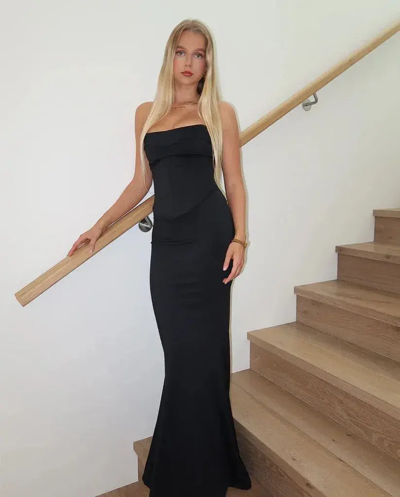 HNTR The Label Louie Gown Noir Size XS / AU 6 - Image 1