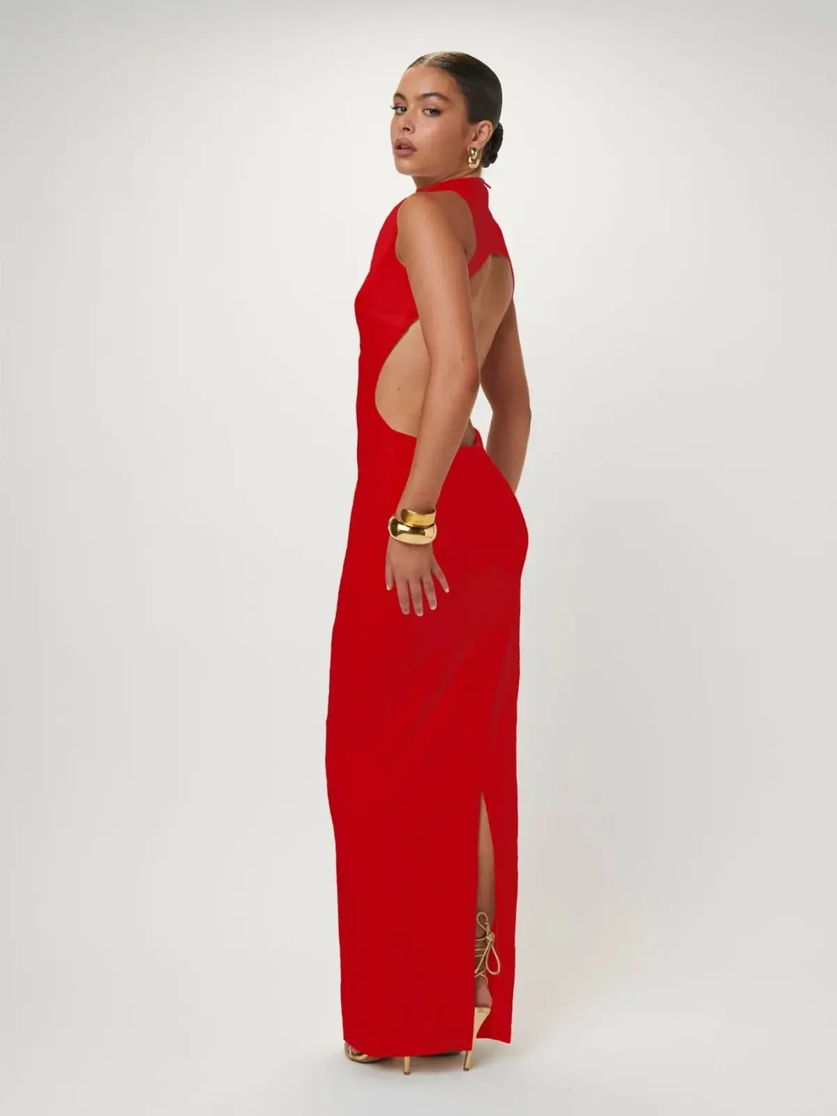Effie Kats Ambre Gown Cherry Red Size XS / AU 6 - Image 3