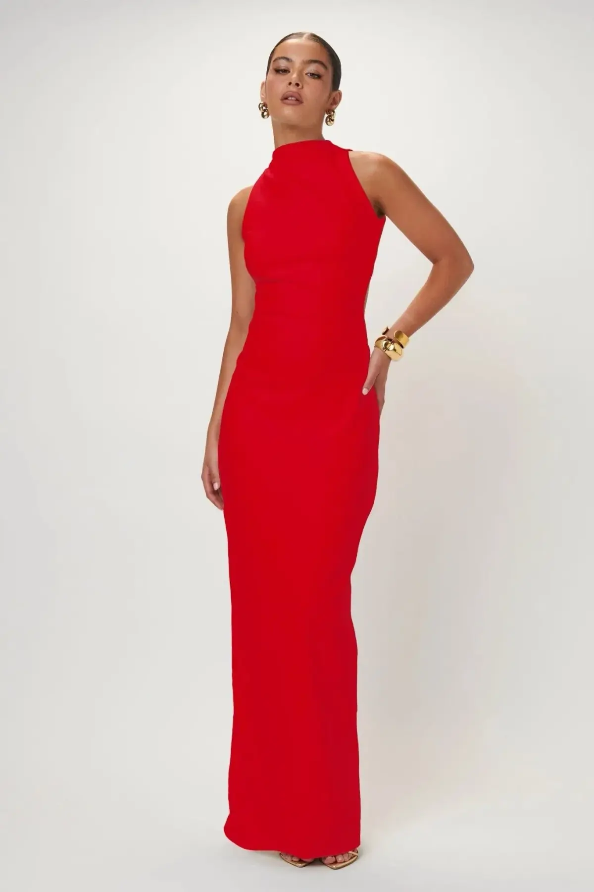 Effie Kats Ambre Gown Cherry Red Size XS / AU 6 - Image 1