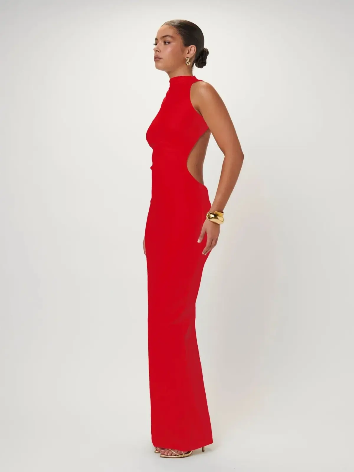 Effie Kats Ambre Gown Cherry Red Size XS / AU 6 - Image 2