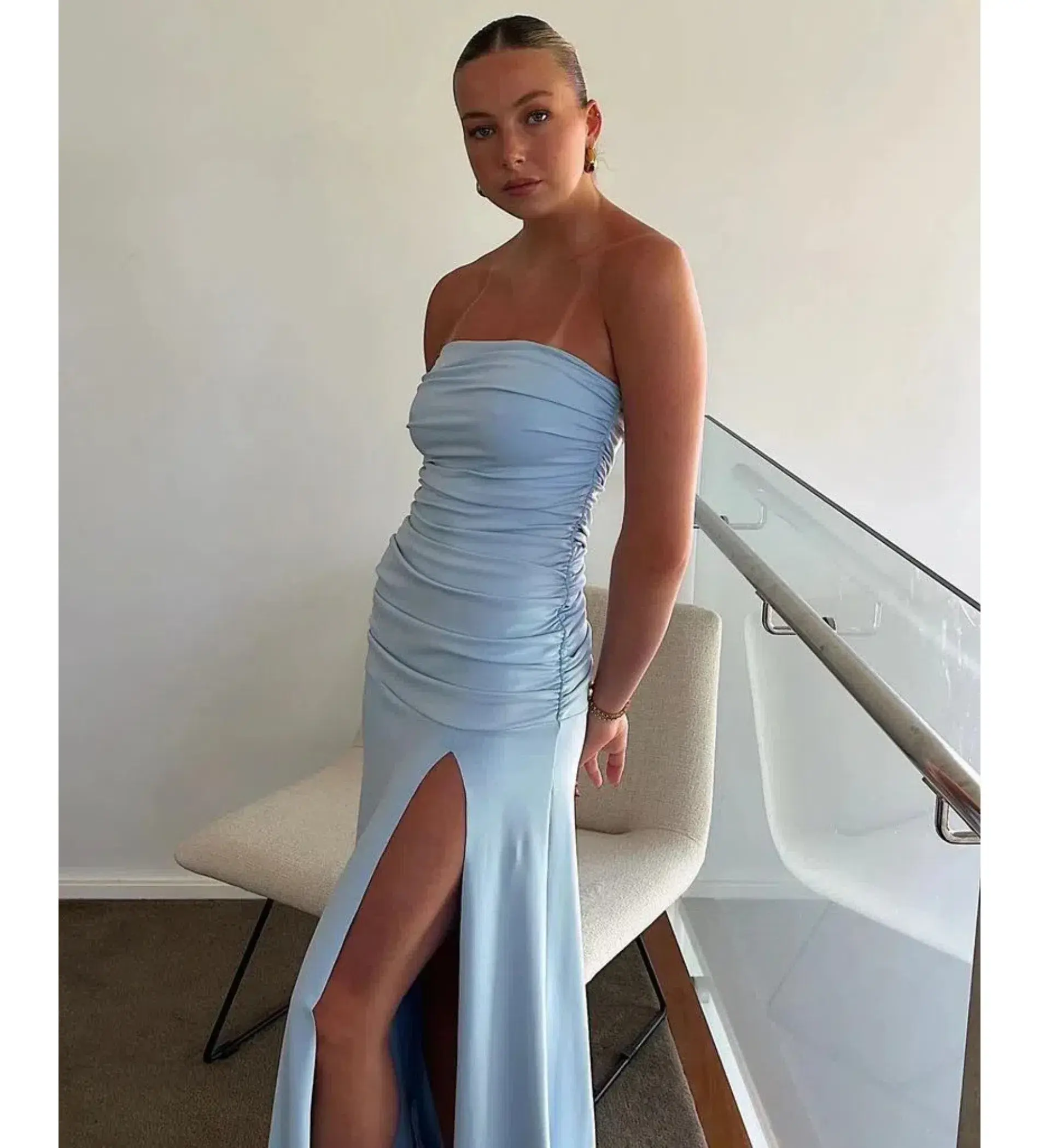 Mode Mila Remi Maxi Dress Ice Blue Size M/AU 10 - Image 3