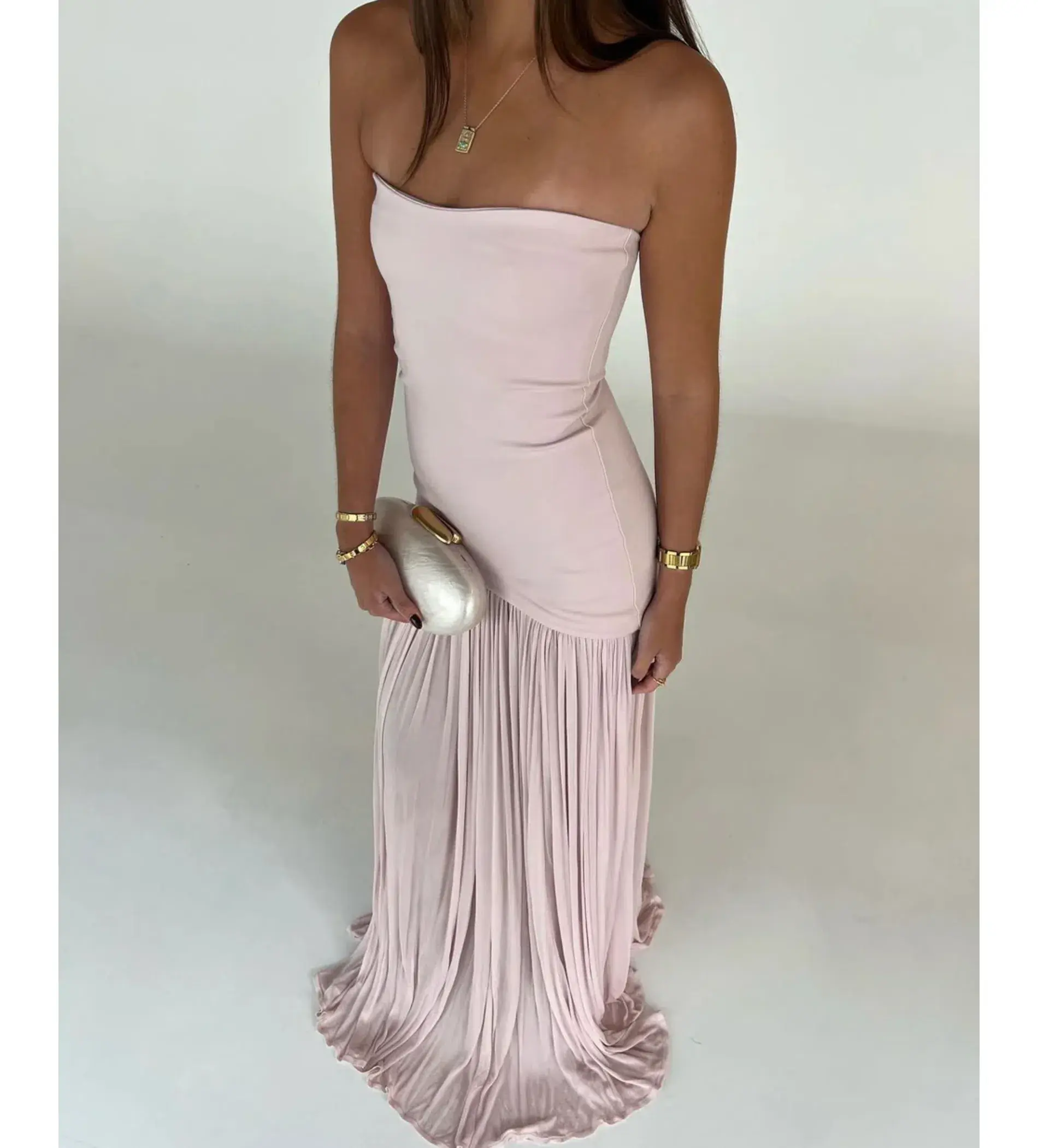 Helsa Naomi Gown in Barely Pink Size XS/AU 6 - Image 5