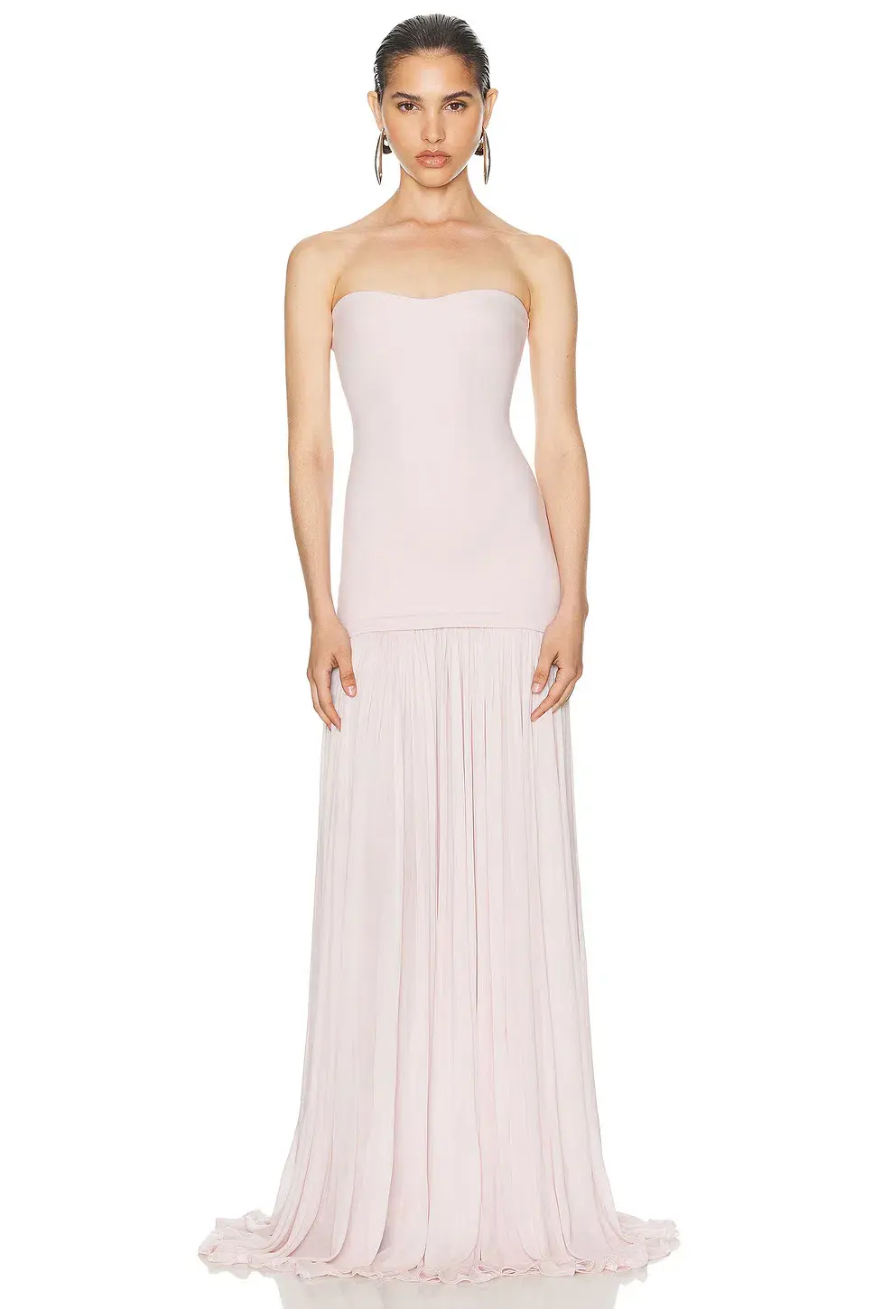 Helsa Naomi Gown in Barely Pink Size XS/AU 6 for rent on The Volte - main image