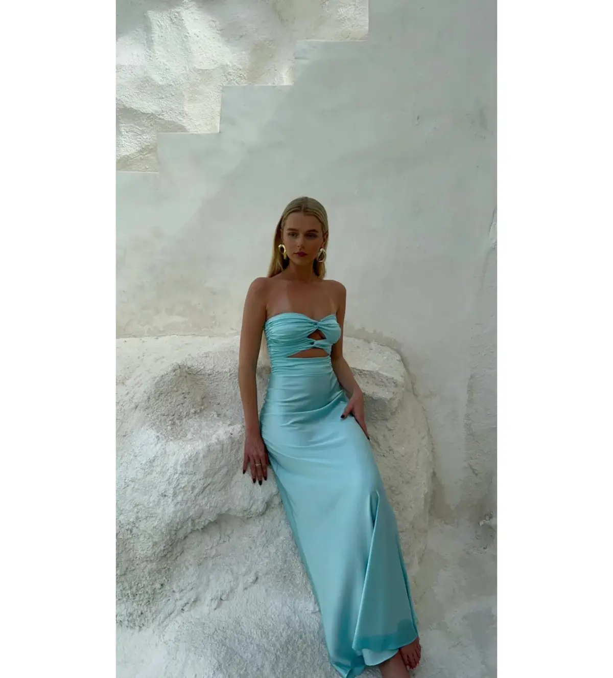 HNTR the label Inka Gown Aqua Size AU 8 - Image 2