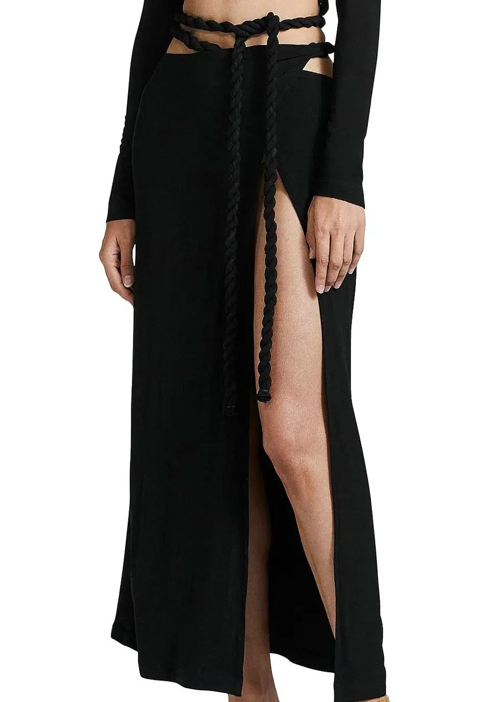 Dion Lee Rope Wrap Top & Skirt Set Black Size 6 - Image 3