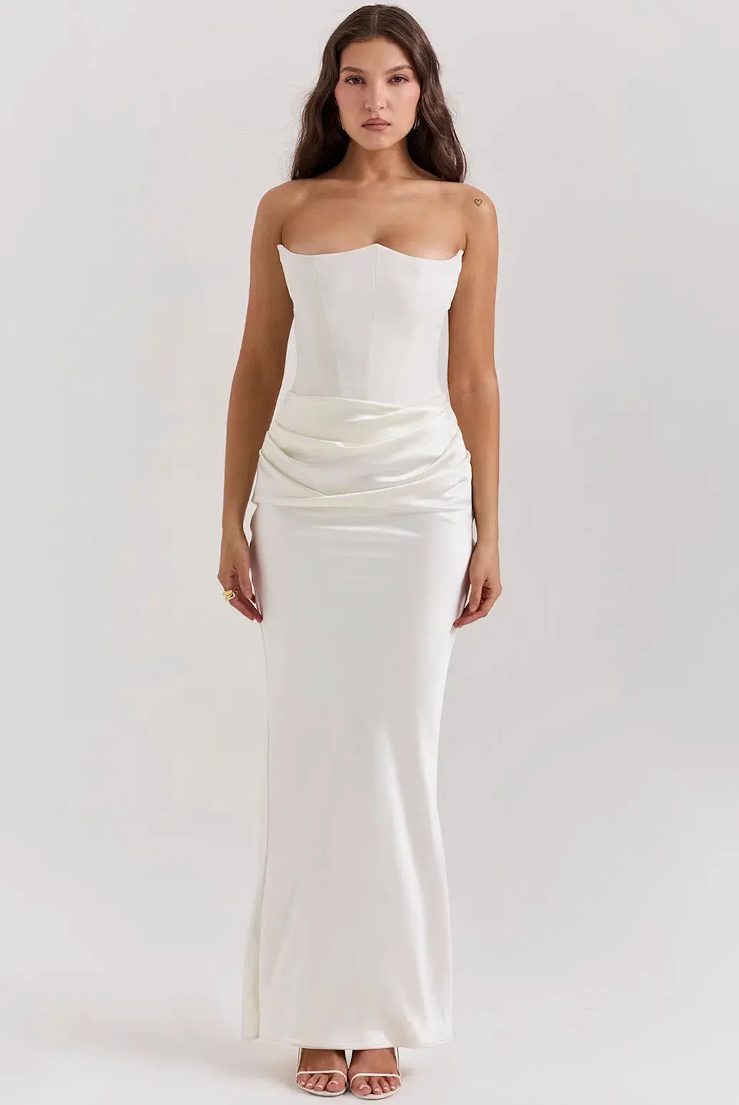 House of Cb Strapless Corset Dress Ivory Size XS / AU 6 - Image 1
