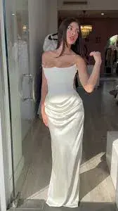 House of Cb Strapless Corset Dress Ivory Size XS / AU 6 - Image 4
