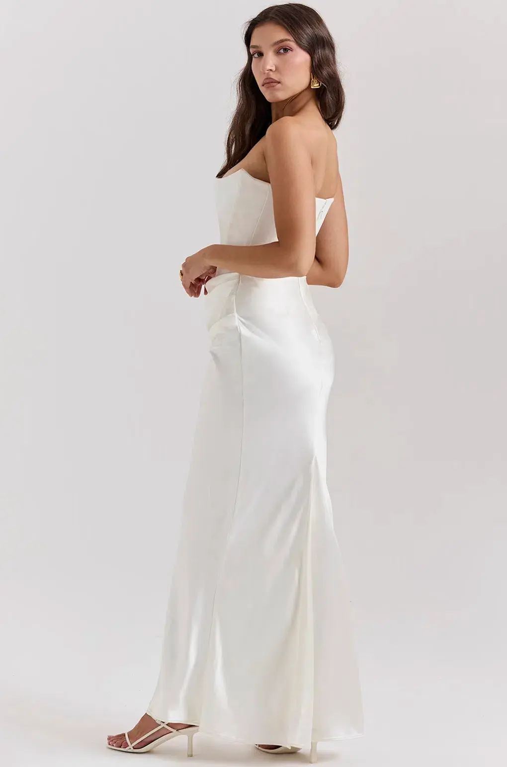 House of Cb Strapless Corset Dress Ivory Size XS / AU 6 - Image 2