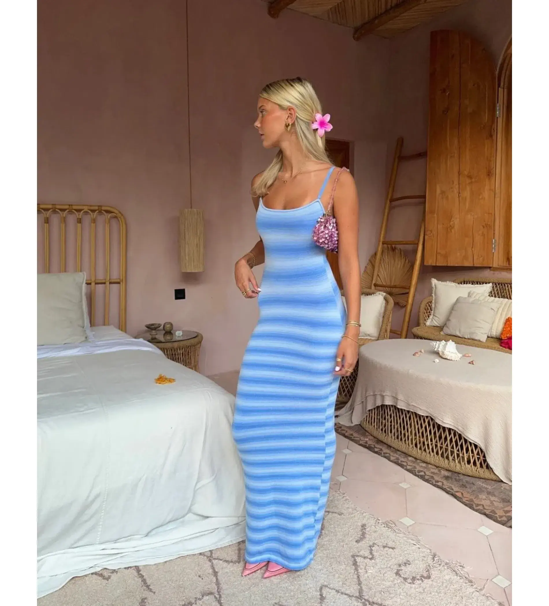 I am Delilah Elsa Maxi Dress Cerulean Size S/AU 8 - Image 4