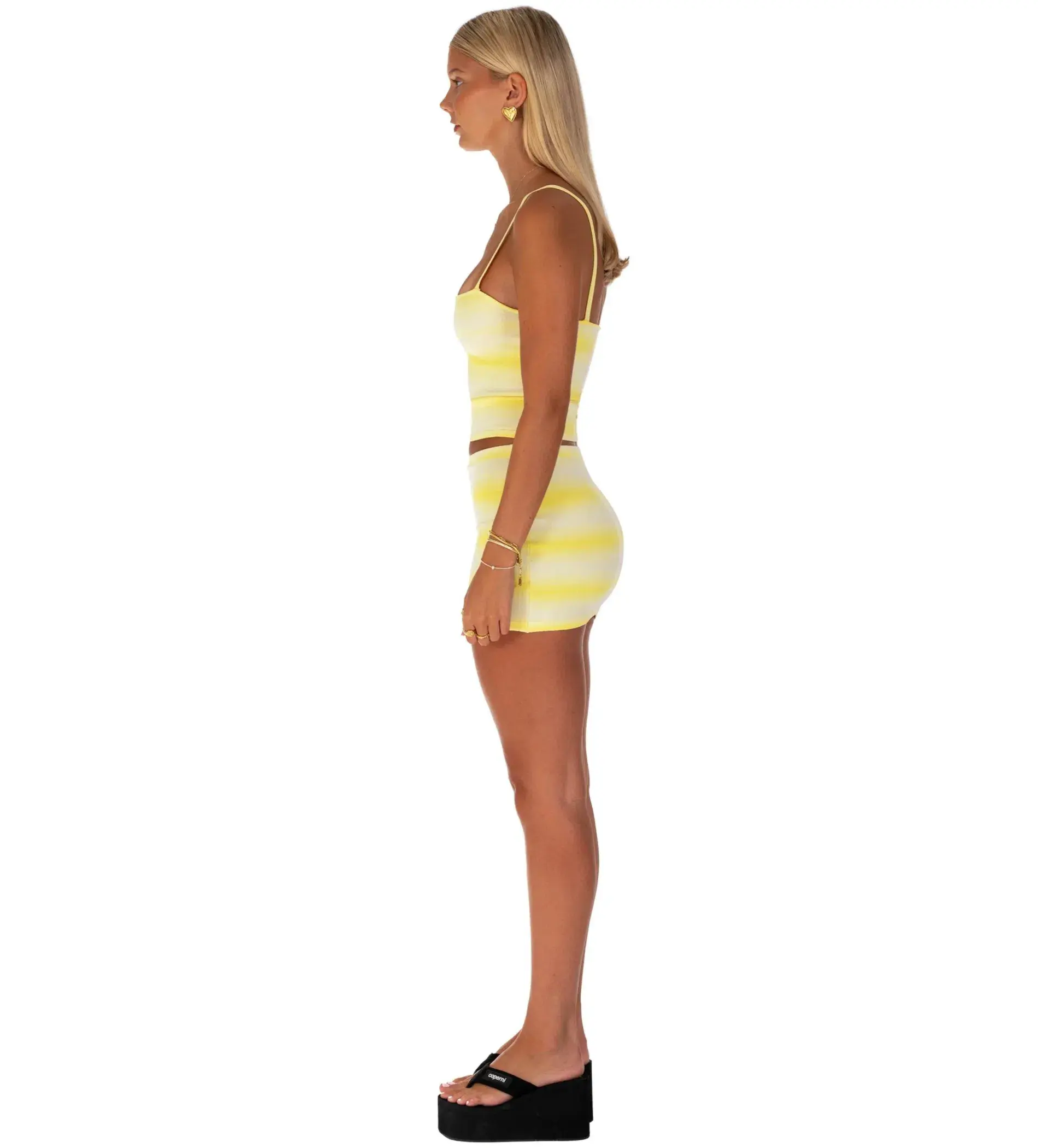 I am Delilah Mia Tank and Mini Skirt Set Lemon Size AU 8 - Image 2
