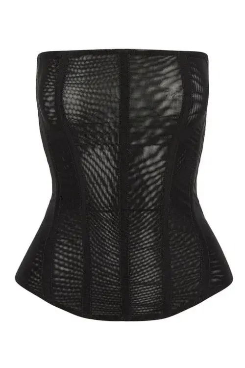 Leau White Muse Mesh Corset Top Black Size 10 - Image 3