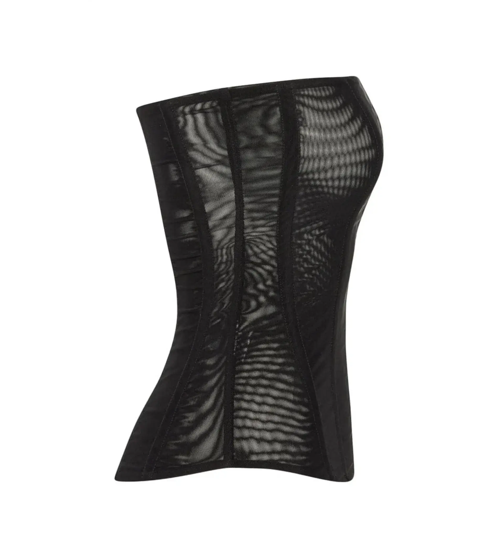 Leau White Muse Mesh Corset Top in Black Size AU 12 - Image 5