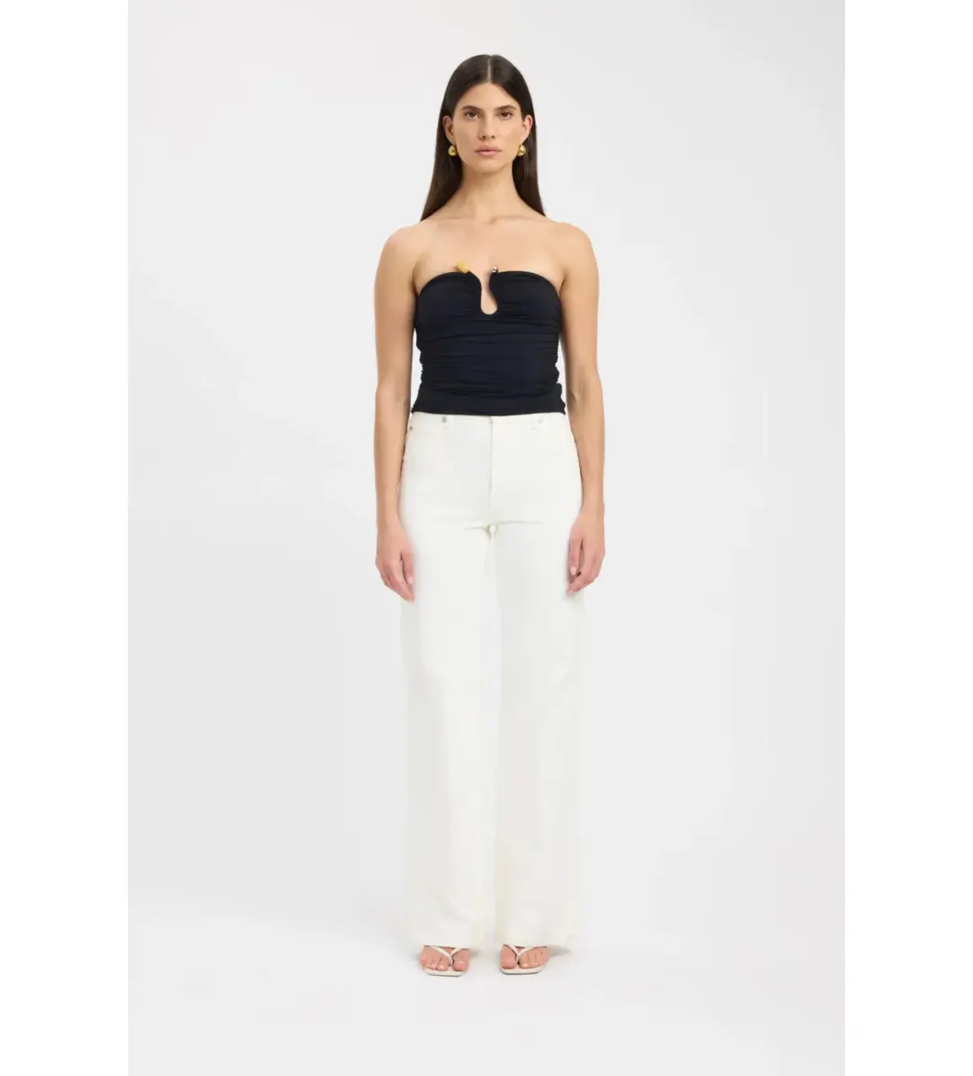 Kookai Tayla Trim Top Black Size AU 8 for rent on The Volte - main image