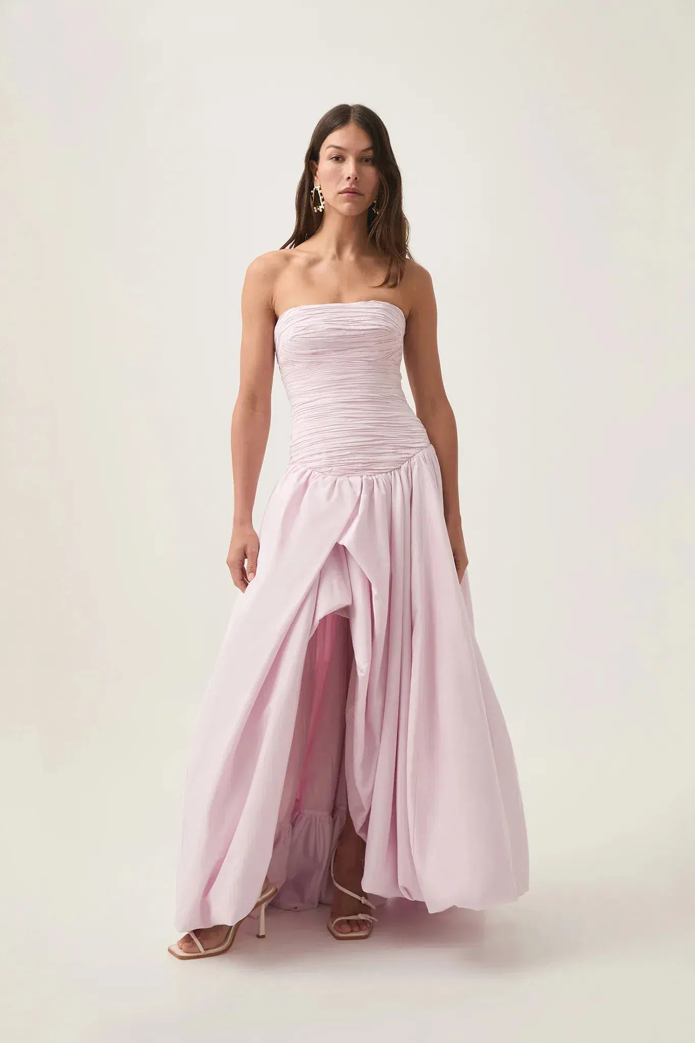 Aje Violette Bubble Hem Maxi Dress Pastel Pink Size AU 12 - Image 1