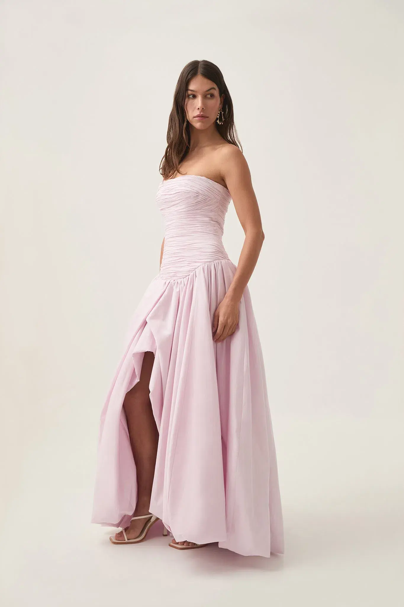 Aje Violette Bubble Hem Maxi Dress Pastel Pink Size AU 12 - Image 2