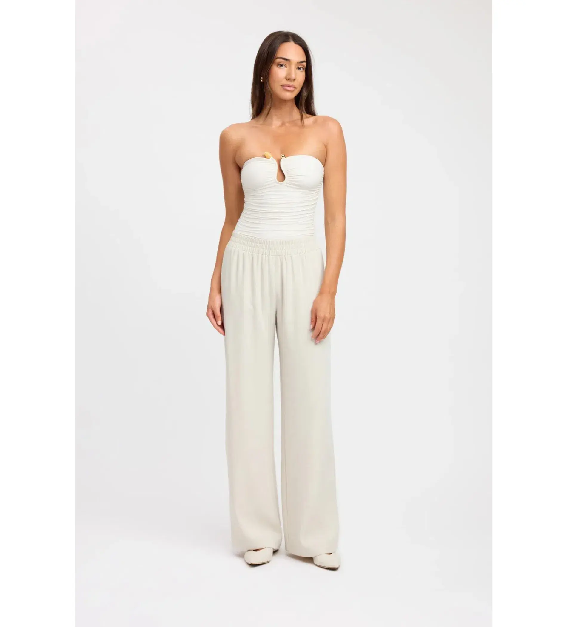 Kookai Tayla Trim Top Coconut Milk Size AU 8 - Image 1