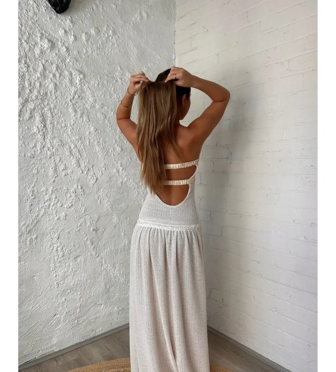 Fait Par Foutch Colette Maxi Dress Ivory Size AU 8 for rent on The Volte - main image